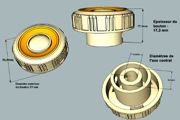 boutons de rechange imprimés 3D pour poste de radio vintage Océanic